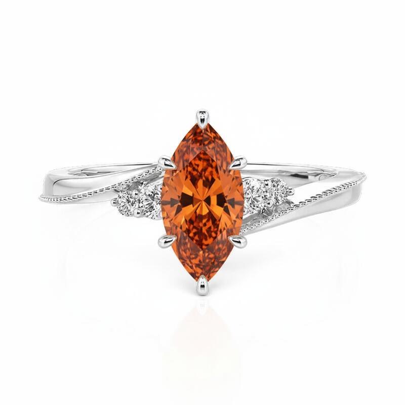 Jeulia Custom Marquise Cut Engagement Ring With Birthstone