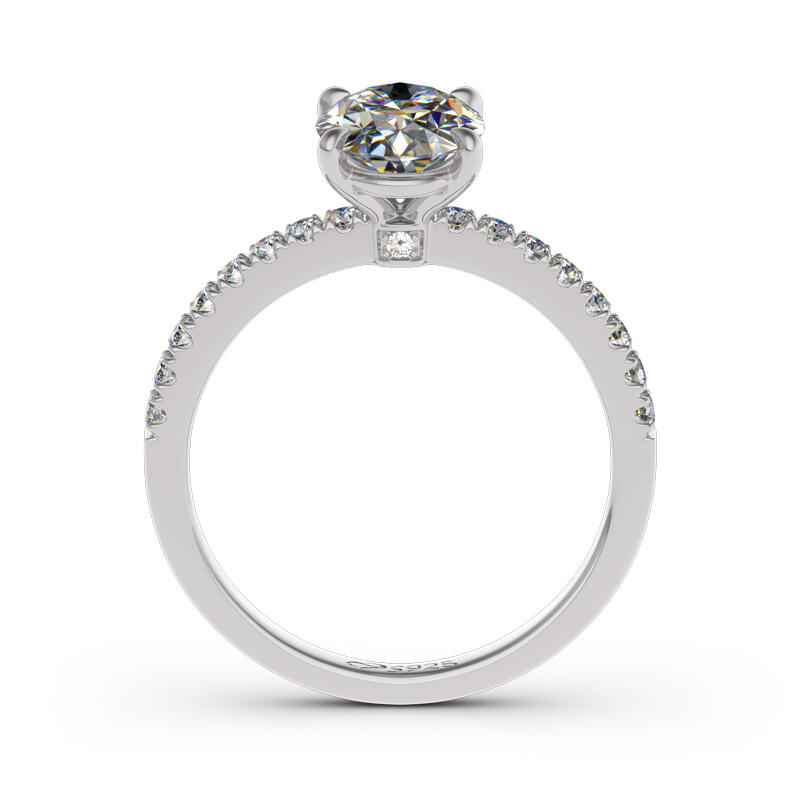 Jeulia Classic Oval Cut Sterling Silver Ring