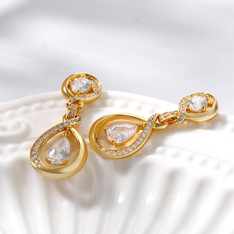 Jeulia Twist Design Sterling Silver Earrings