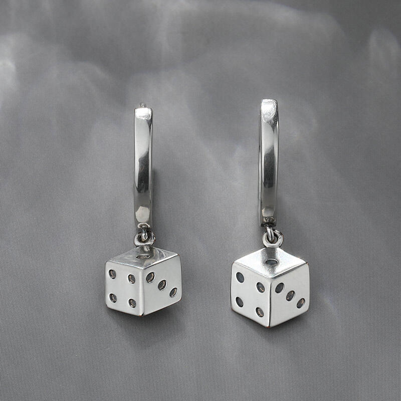 Jeulia "Roll Da Dice" Sterling Silver Earrings
