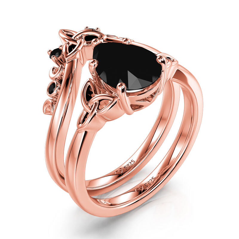 Jeulia ヴィンテージ シルバー リング セット