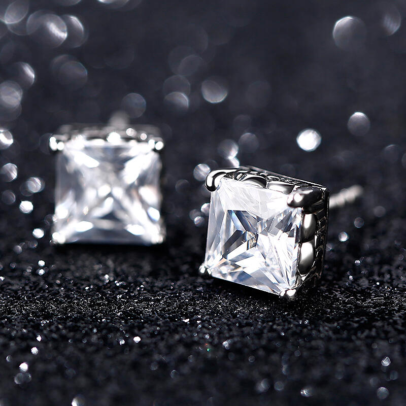 Jeulia Punk Hip-Hop Men's Titanium Steel Stud Earrings