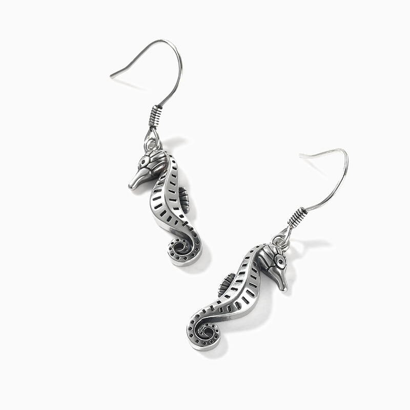 Jeulia Seahorse Design Sterling Silver Earrings