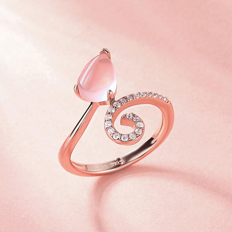 Jeulia Water Drop Sterling Silver Cocktail Ring