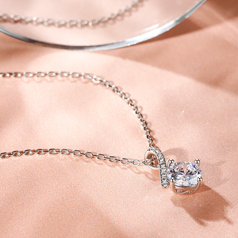 Jeulia Collier Torsion Coupe Ronde Argent Sterling