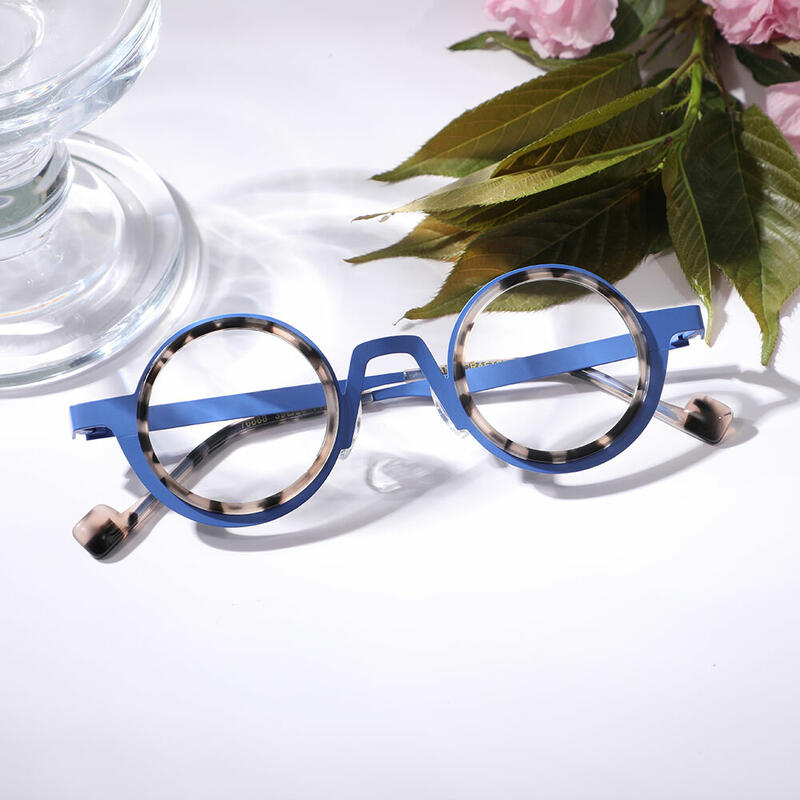 Lunettes de Vue Careg Ronde Bleu