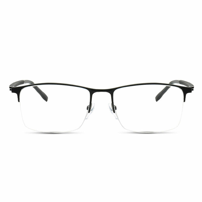 Cuicee Rectangle Browline Black Glasses