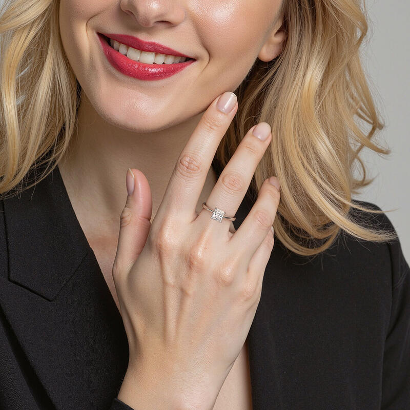 "You Mean The World To Me" 1ct Asscher Cut Solitaire Engagement Ring