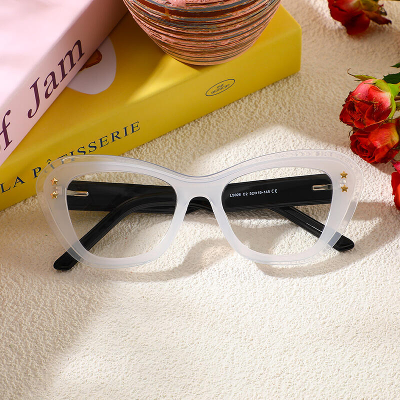 Sally Cat Eye Weiße Brille