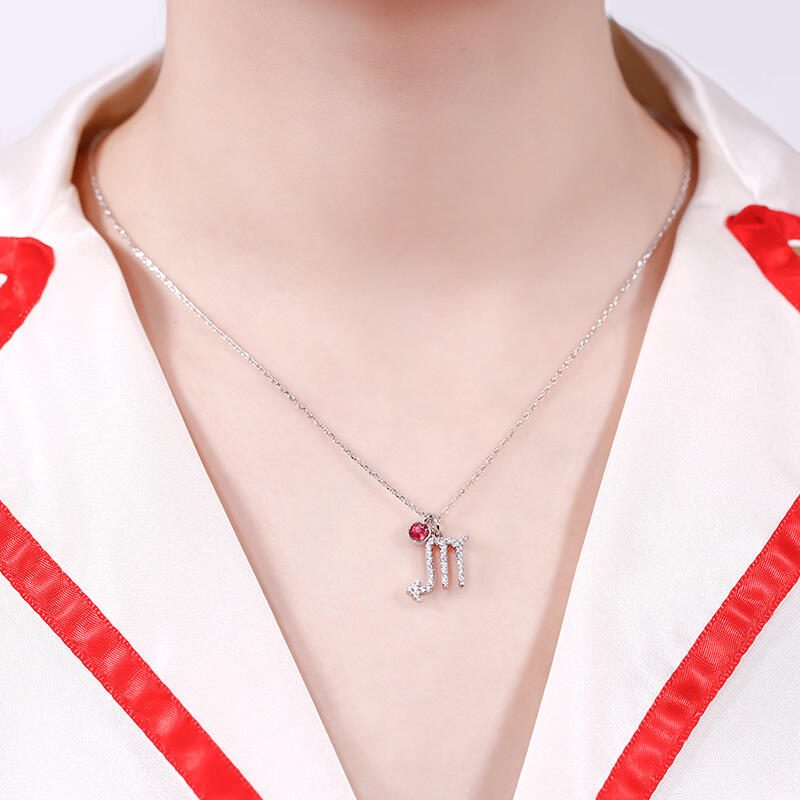 Jeulia Constellation Sterling Silver Personalized Necklace With Birthstone