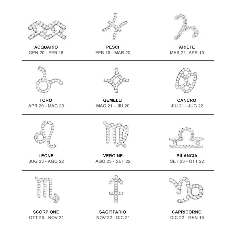 Jeulia Collana Personalizzata Con Costellazione E Pietra Di Nascita In Argento Sterling