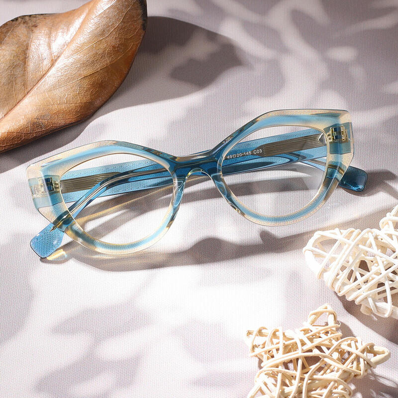 Louisa Cat Eye Blue Glasses