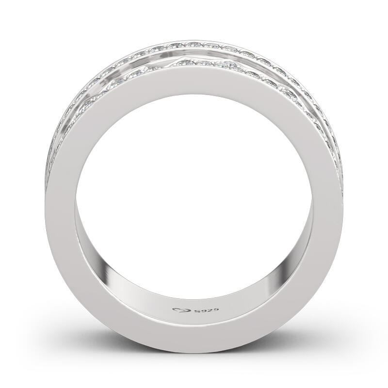 Jeulia Anel masculino em prata 925 inspirado nas montanhas