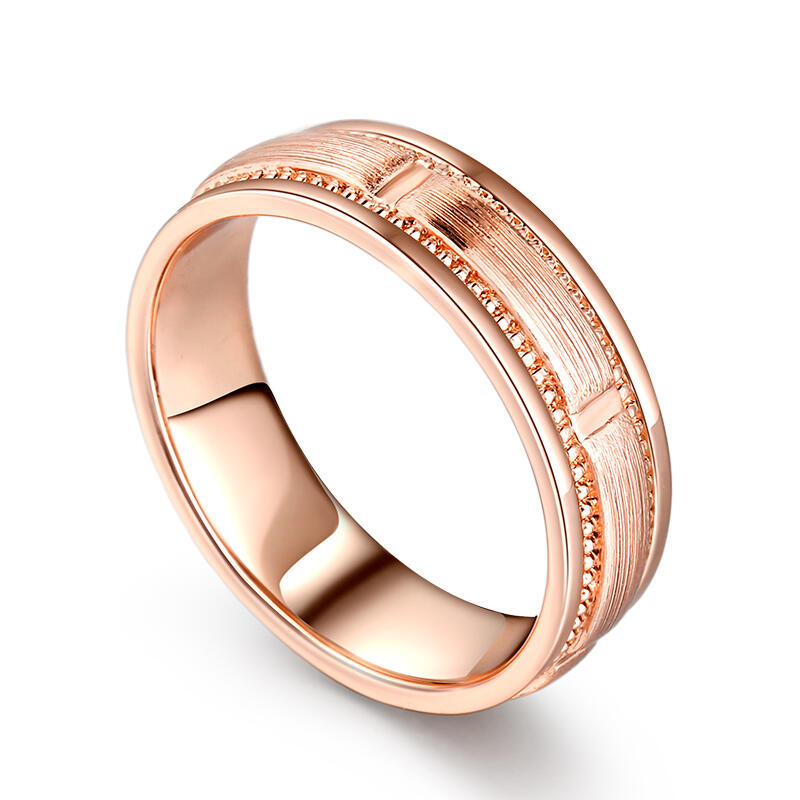 Jeulia Stylish Matte Sterling Silver Men's Band