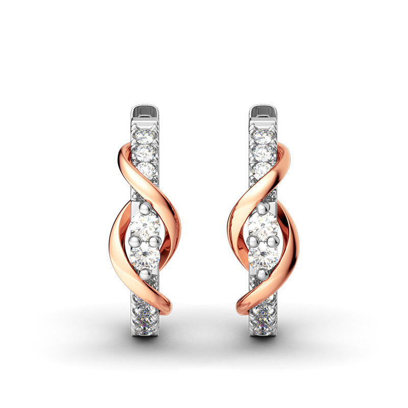 Jeulia Conjunto de joyas de plata 925 en dos tonos y dos piedras