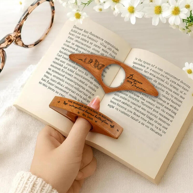 Portapáginas de libro personalizado, accesorio de lectura de libros impresos, regalo para el Día del Maestro.