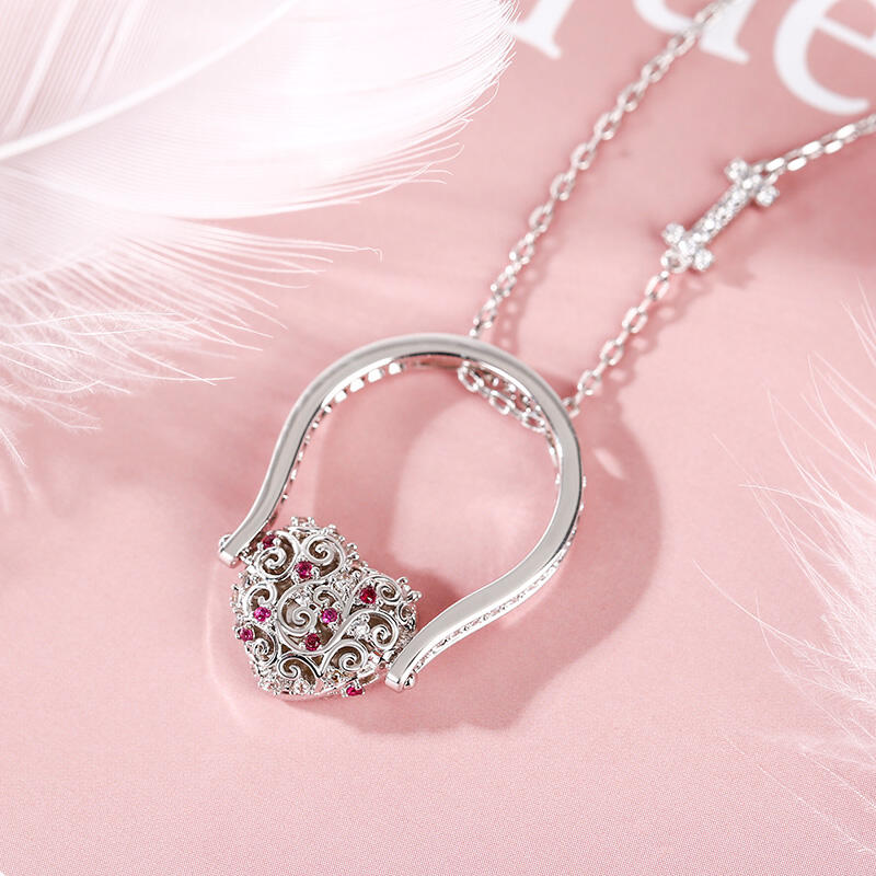 Jeulia "Alma gemela" Anillo de fotos personalizado de plata esterlina (con una cadena gratuito)