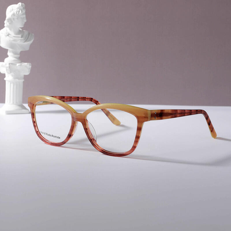 Occhiali da Vista Amity Cat Eye Giallo Tartarugato 