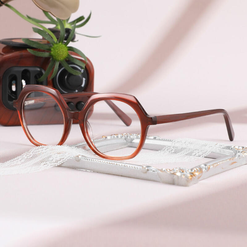 Carter Geometrische Orange Brille