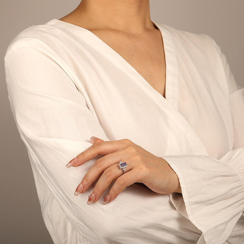 "Endless Treasure" Radiant Cut Halo Engagement Ring