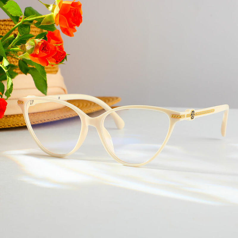 Lunettes de Vue Wilde Cat Eye Beige