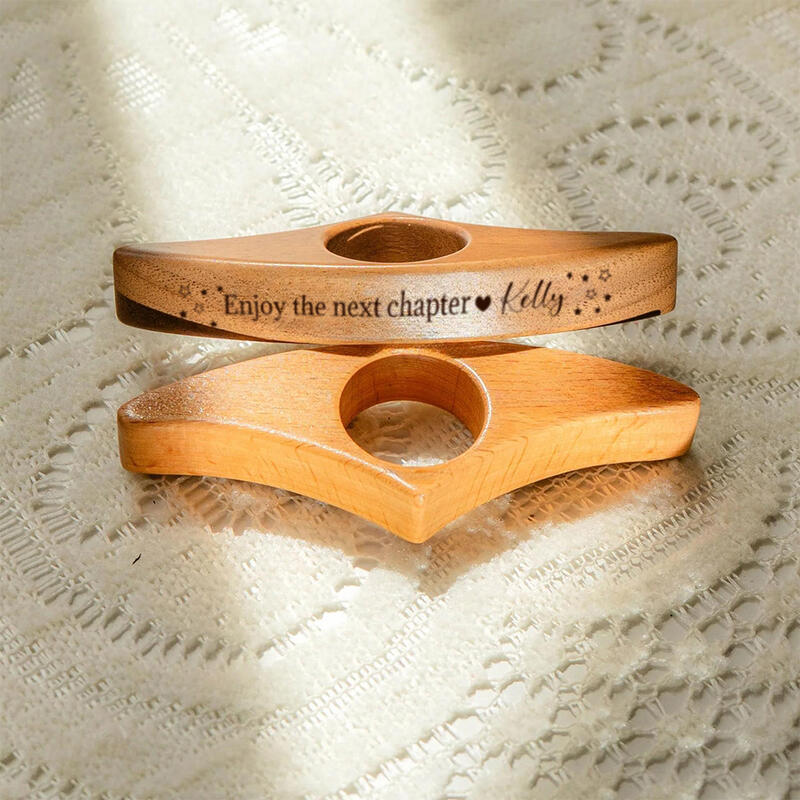 カスタマイズ 名入れ ブックページホルダー 親指 木製 読書補助 片手読書 便利