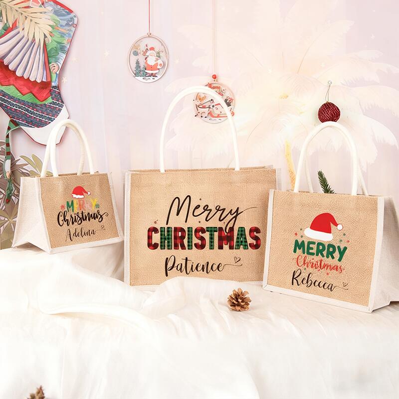 Personalized Name Christmas Gift Bag Creative Design Perfect Gift for Friends