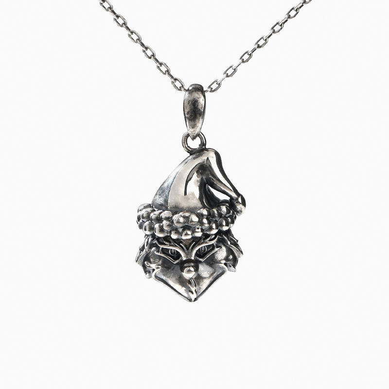 Jeulia "Christmas Monster" Sterling Silver Necklace