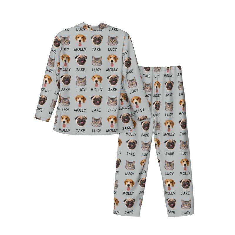 Gepersonaliseerde pyjama met foto en naam van je geliefde huisdier Aantrekkelijk warm cadeau voor dierenliefhebbers