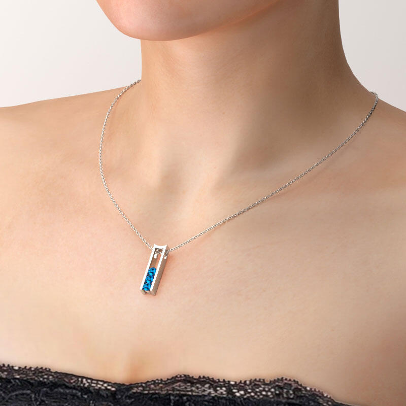 Jeulia Modern Design Sterling Silver Pendant Necklace