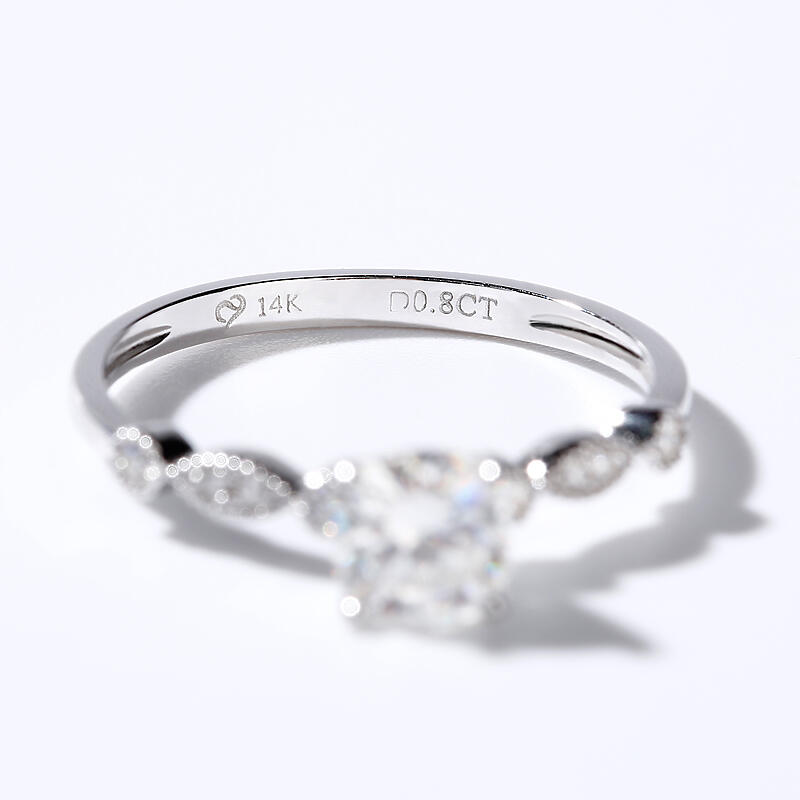 Jeulia 10K/14K/18K Gold Platinum Cushion Cut Vintage Ring