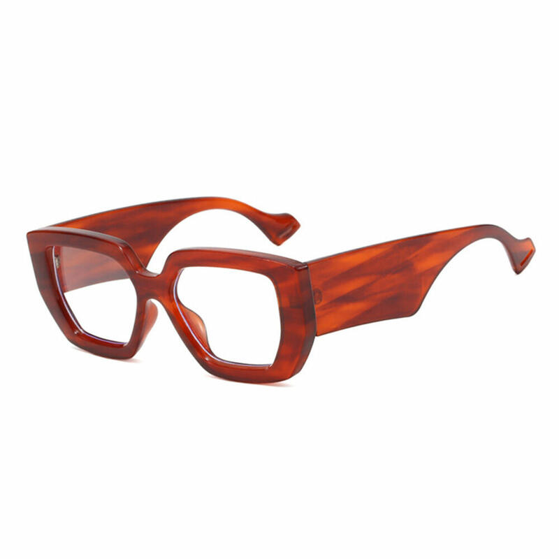 Ceolin Geometric Red Glasses