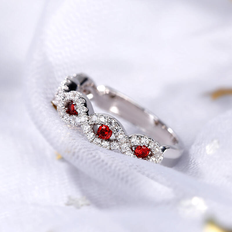 Jeulia Twist Sterling Silver Women's Band