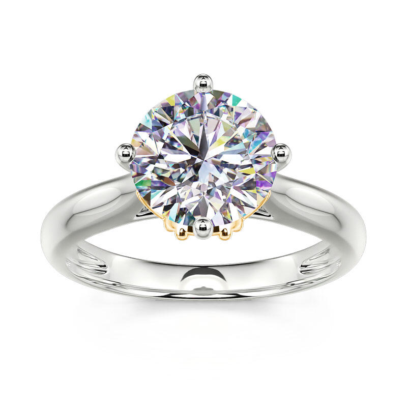 Jeulia Bague de Fiançailles en Argent Sterling Coupe Ronde