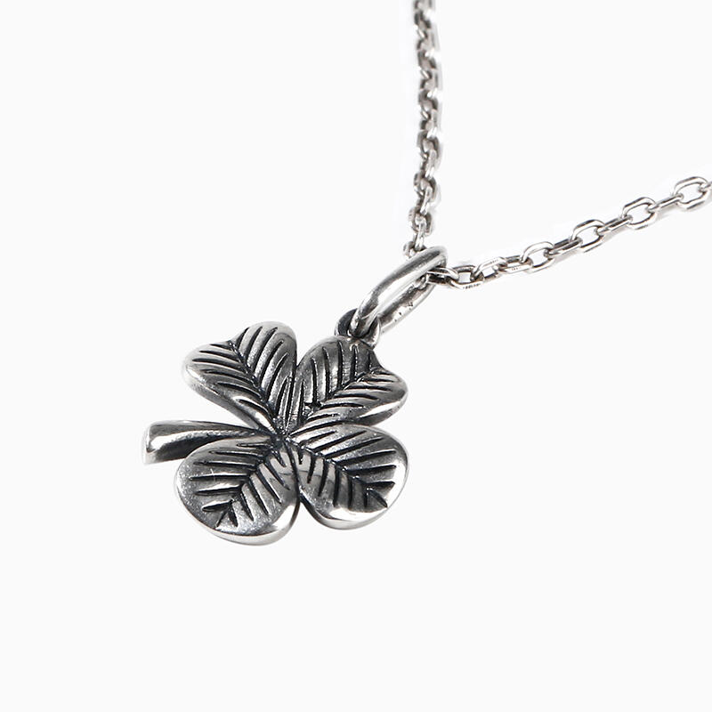 Jeulia Collar de trébol de cuatro hojas símbolo de buena fortuna en plata de ley
