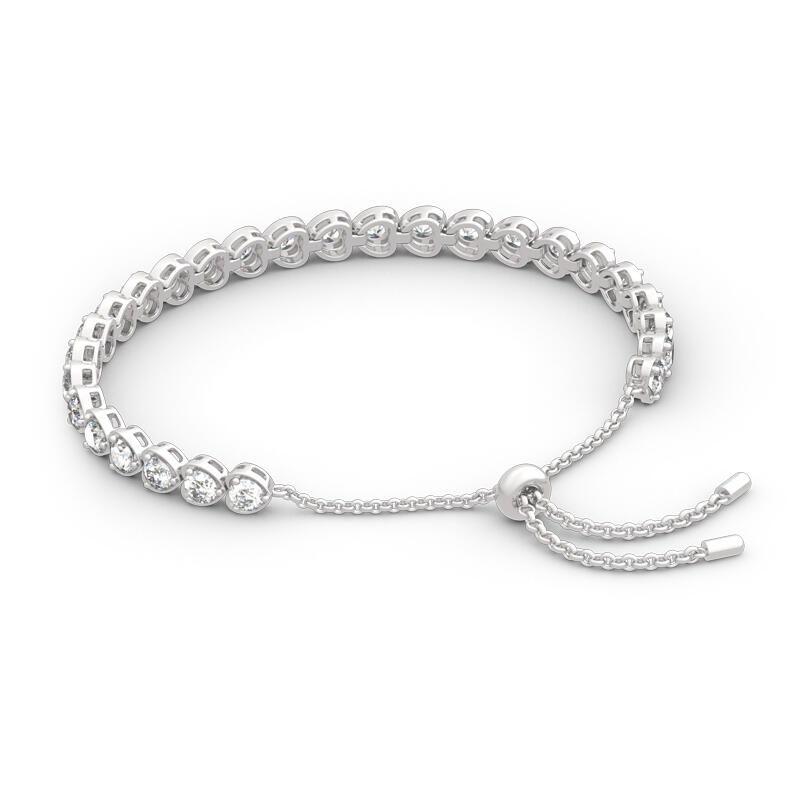 Jeulia "Always in My Heart" Sterling Silver Bracelet