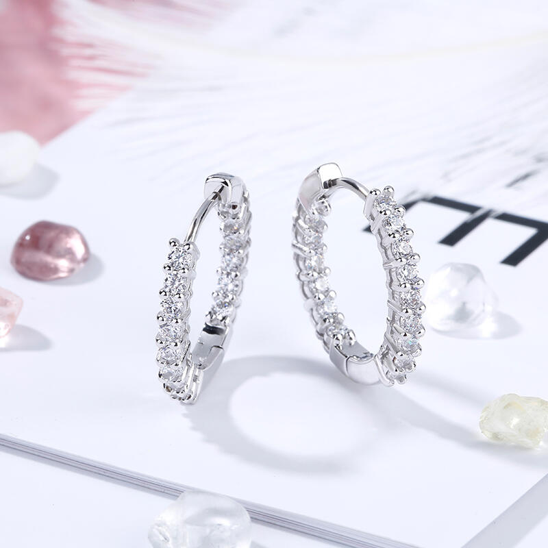 Jeulia Aretes Clásicos De Aro En Plata De Ley
