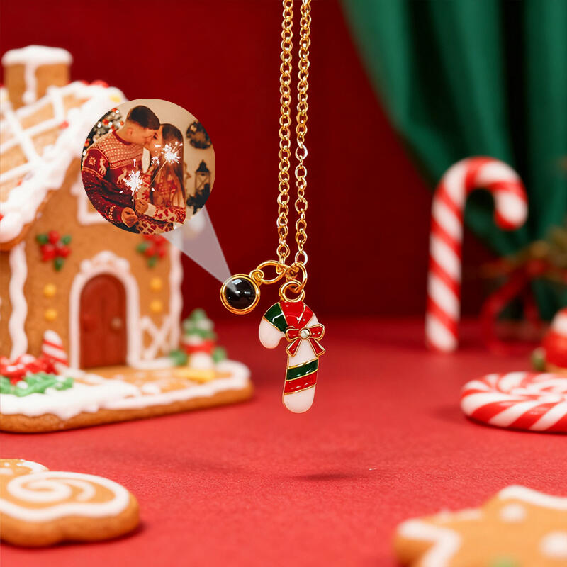 Personalized Christmas Projection Image Necklace Gift for Girls