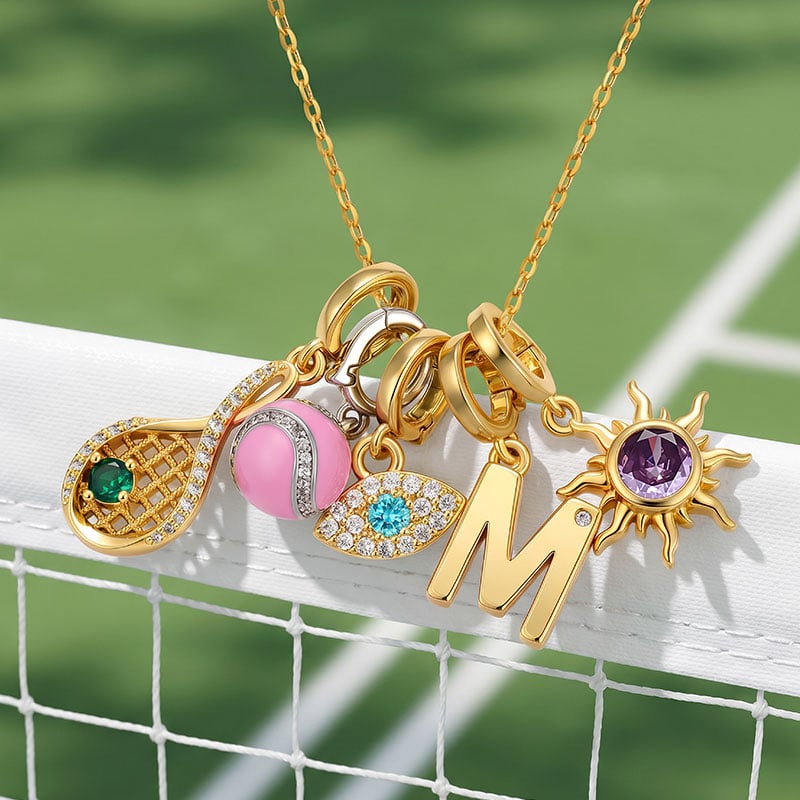 Custom Initial Letter Charm 18k Gold-Plated