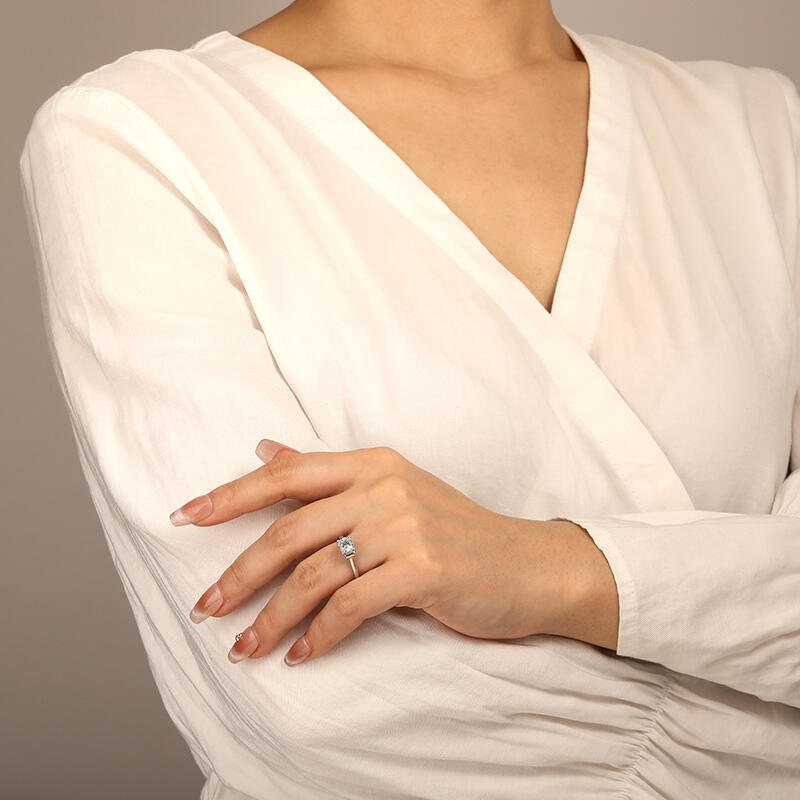 "Love Means Forever" Round Cut Solitaire Engagement Ring