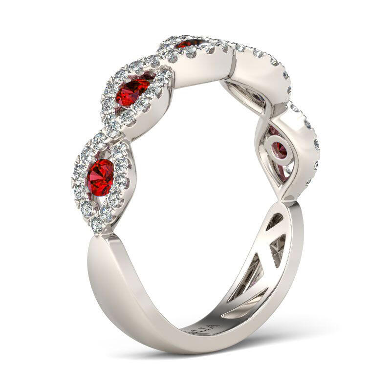 Jeulia Twist Sterling Silver Women's Band