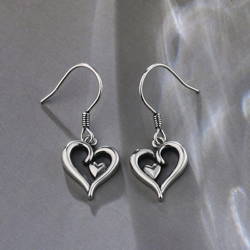 Jeulia "Joy of My Heart" Sterling Silver Earrings
