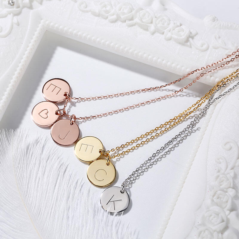 Jeulia Initial Necklace Sterling Silver