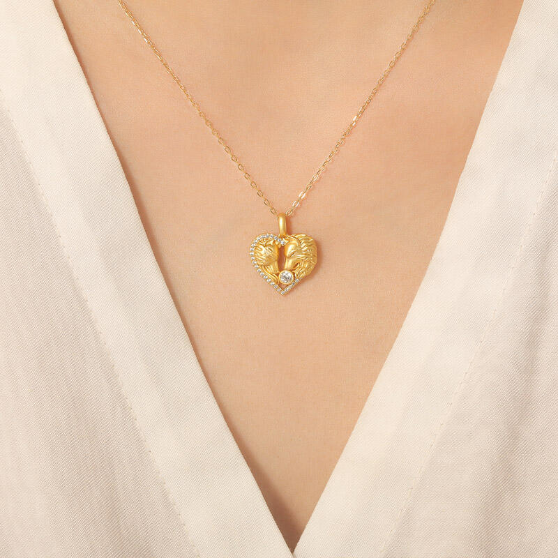 Jeulia Collar Personalizado de Zorro con Piedra de Nacimiento y Diseño en Relieve