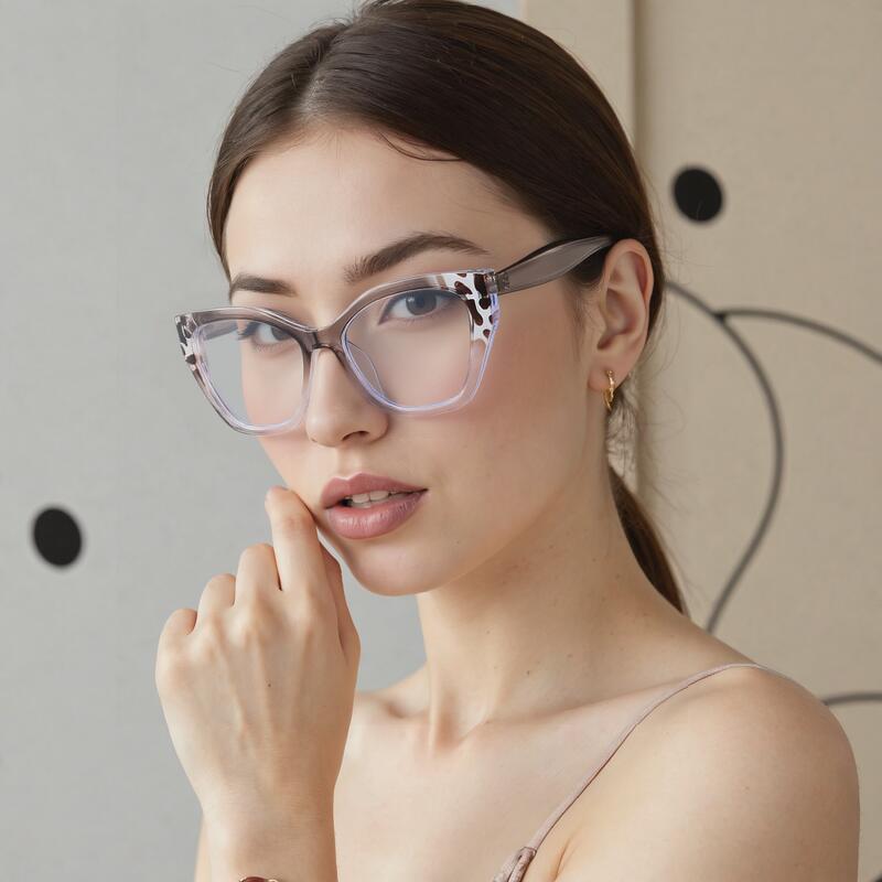 Kristin Cat Eye Gray Glasses