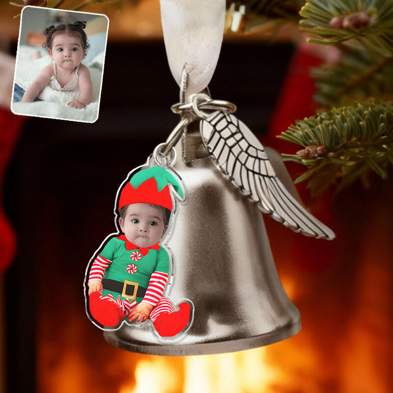 Personalized Picture Bell Ornament Special Gift for Christmas