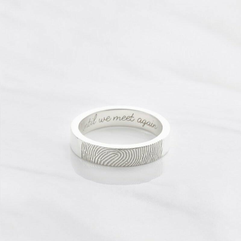 Custom Fingerprint Rings Personalized Fingerprint Jewelry Dainty Custom Fingerprint Ring ...
