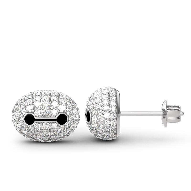 Jeulia "Inflatable Caretaker" Sterling Silver Stud Earrings