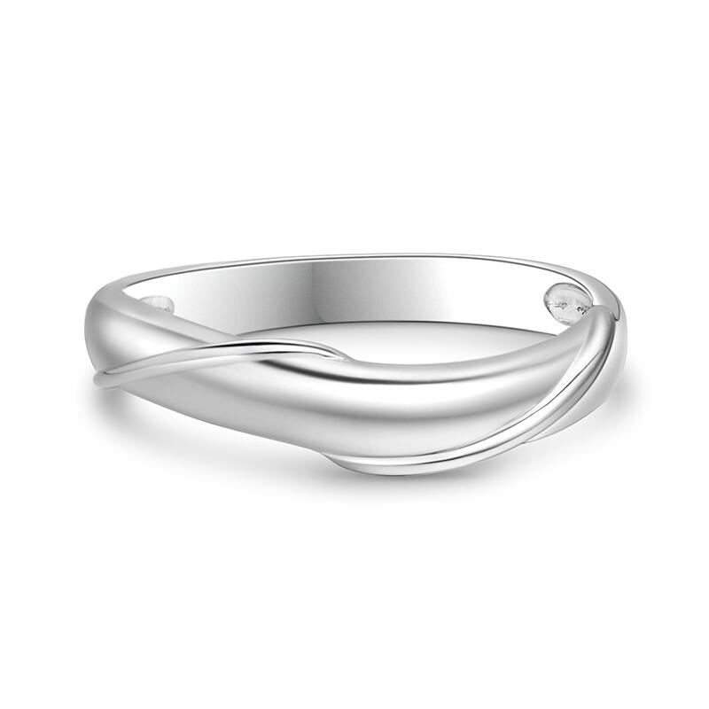 Jeulia Anillos de Pareja con Torsión Simple en Plata Esterlina