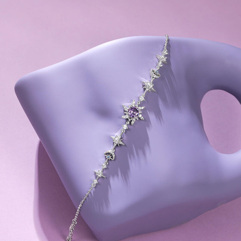 Jeulia Bracelet "Infinite Glow" Soleil  Lune et Étoiles en Argent Sterling